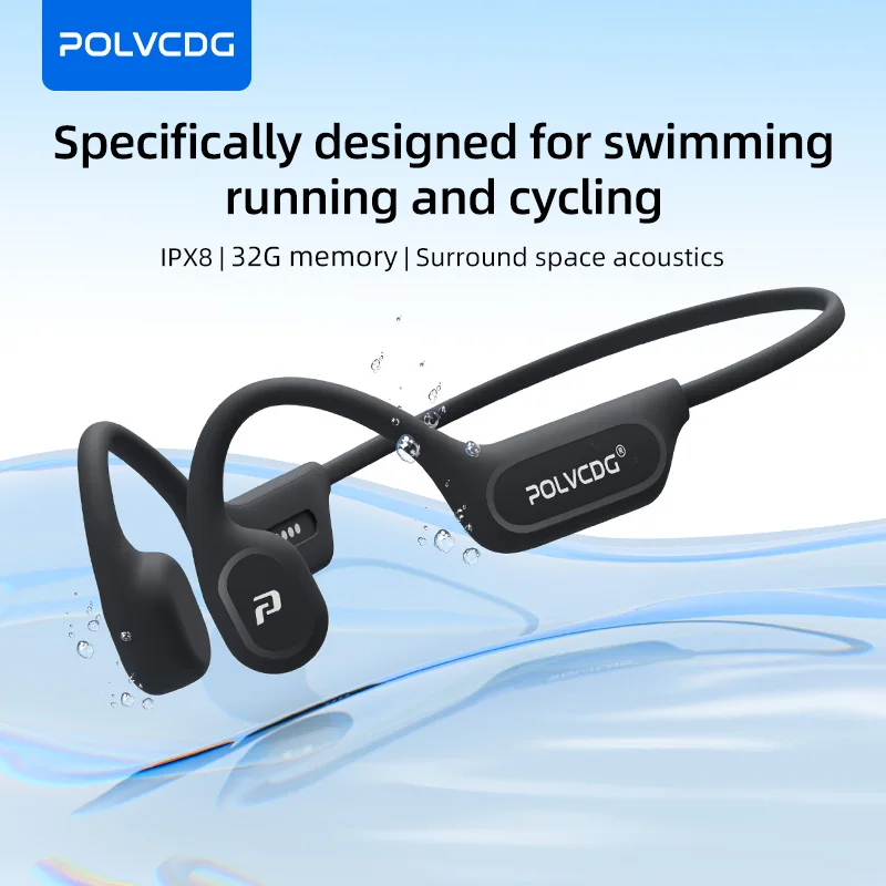 Open Ear Air Conduction Headphones - POLVCDG X9 Bone Conduction Earphones 32G