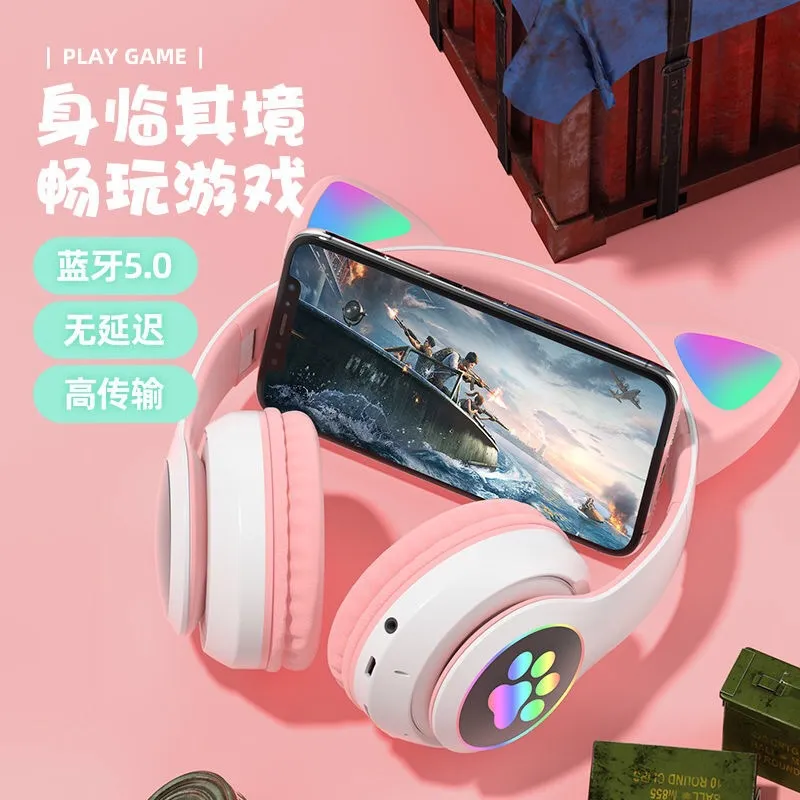 Cat Ear Bluetooth Headphones W - Cat Ear Bluetooth Headset Led ulasan dan harga