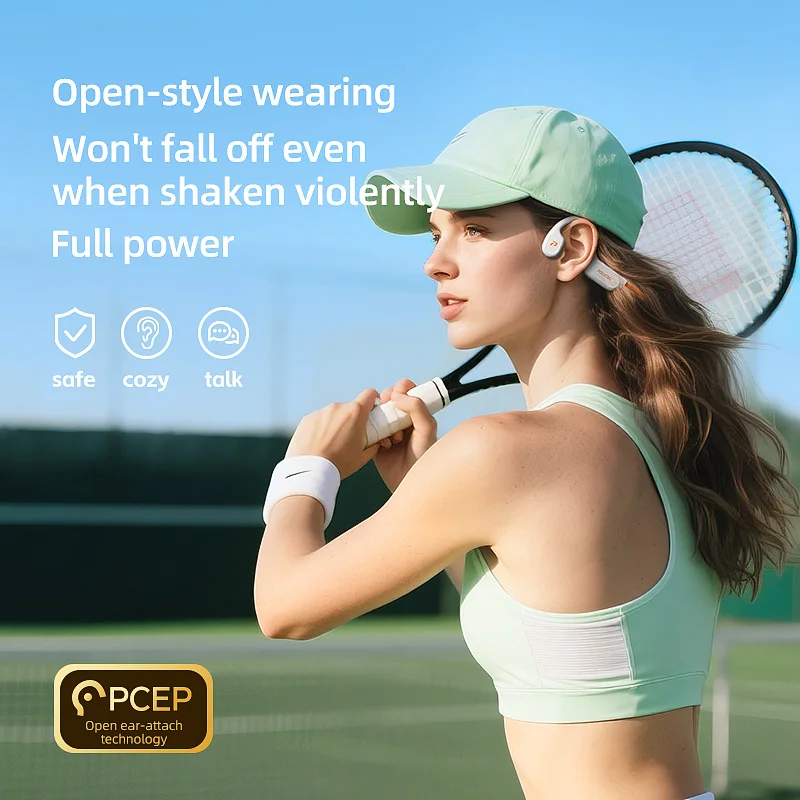 POLVCDG X9 Bone Conduction Ear - Open Ear Air Conduction Headphones ulasan dan harga