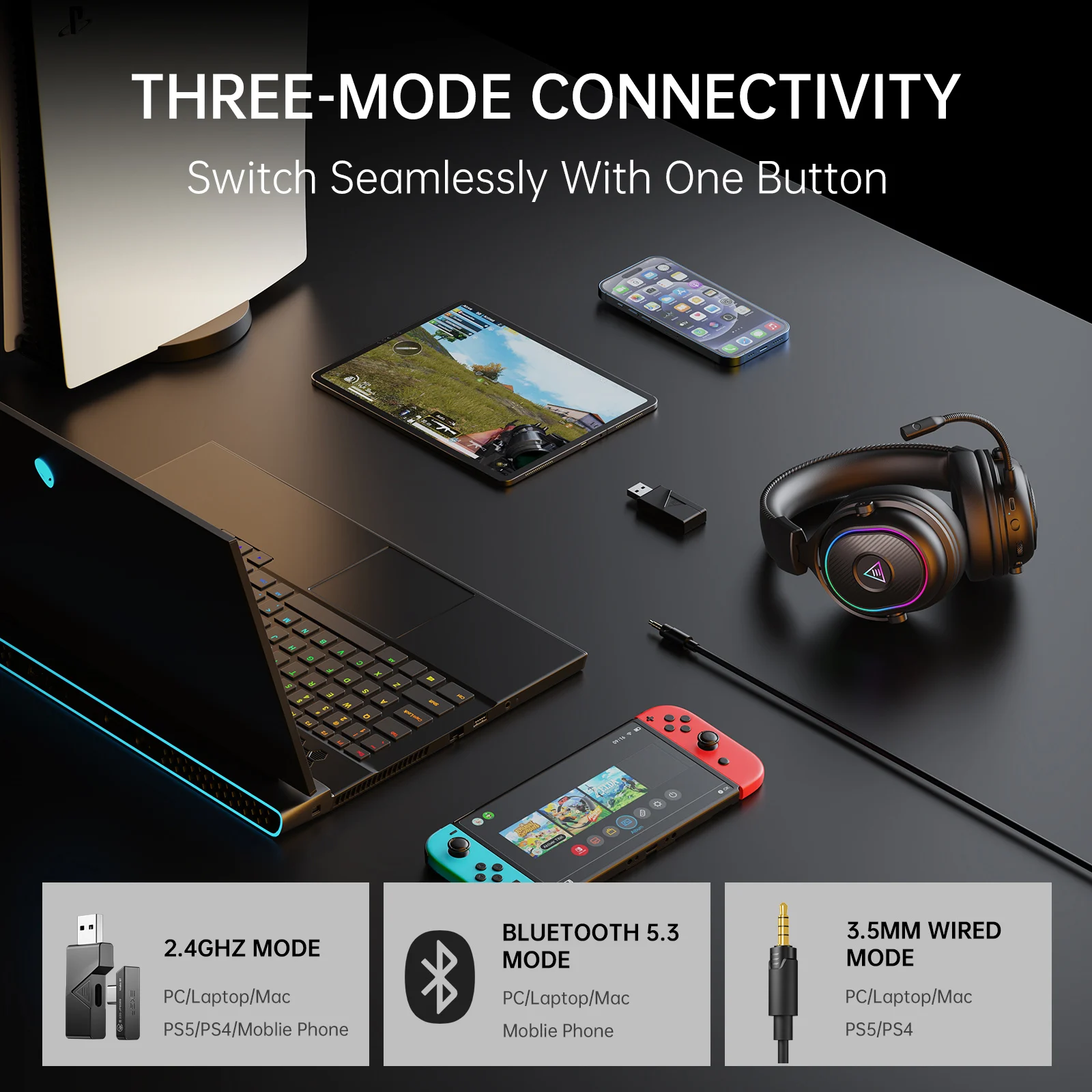 Oneodio EKSA MaKo BT Bluetooth - Anc Wireless Over Ear Headphones ulasan dan harga
