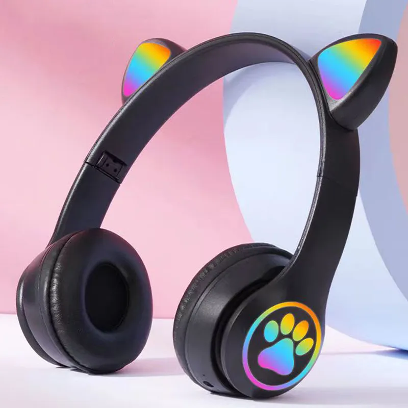 Cat Ear Wireless Headphones Bl - Cat Ear Bluetooth Headset Led ulasan dan harga