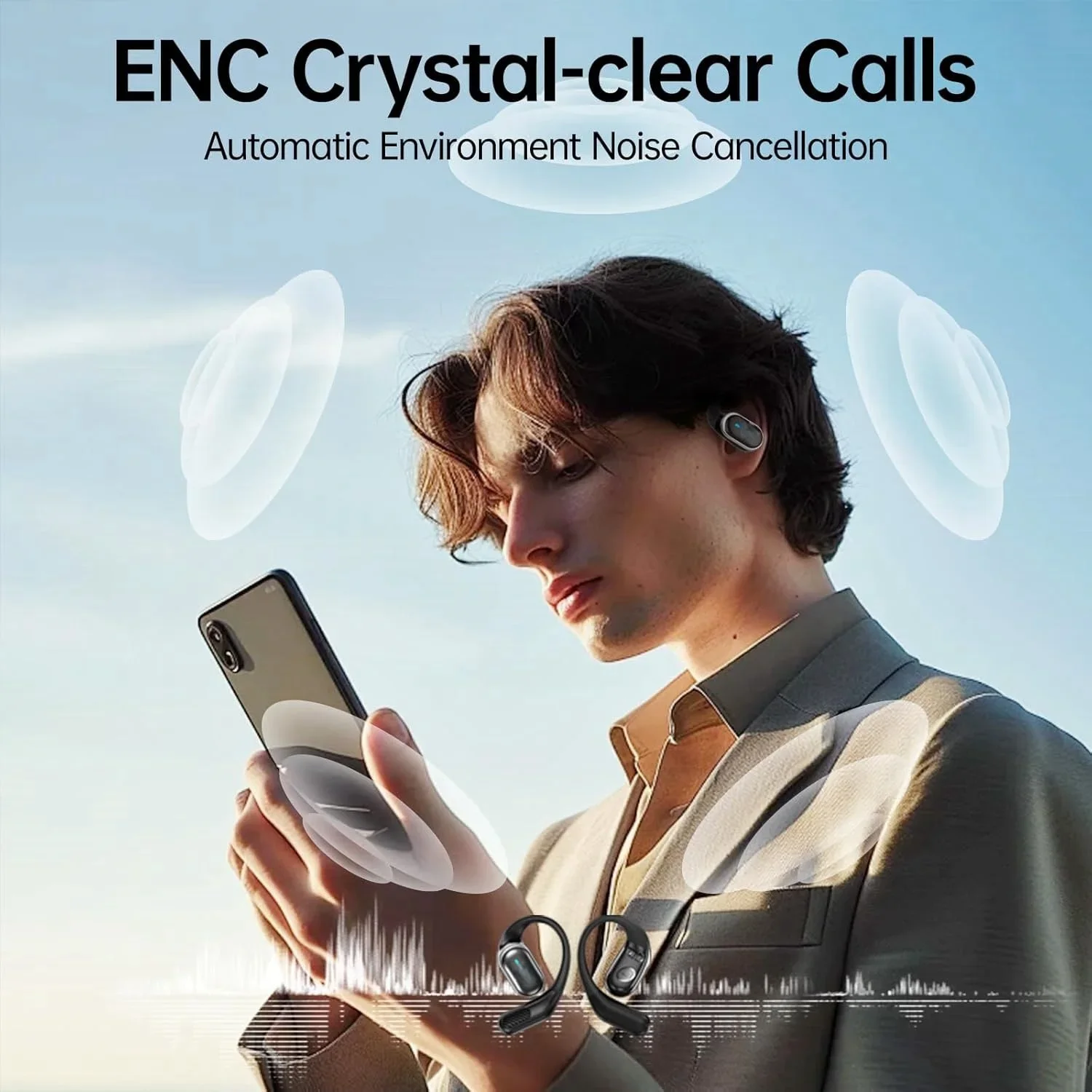 Open-Ear Headphones with Stabl - Type C Wired Earphones With Mic ulasan dan harga