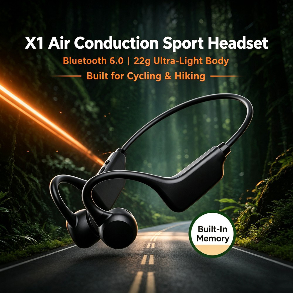 KEBIDUMEI Bluetooth 6.0 Air Co - Open Ear Air Conduction Headphones ulasan dan harga