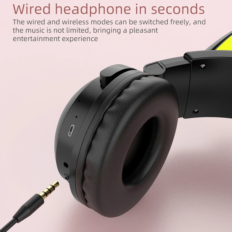ZW068 Bluetooth Headphones LED - Cat Ear Bluetooth Headset Led ulasan dan harga