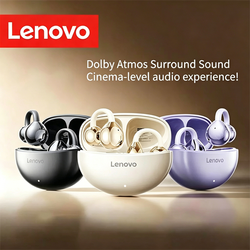 Lenovo TA410 Ear Clip Wireless - Open Ear Air Conduction Headphones ulasan dan harga