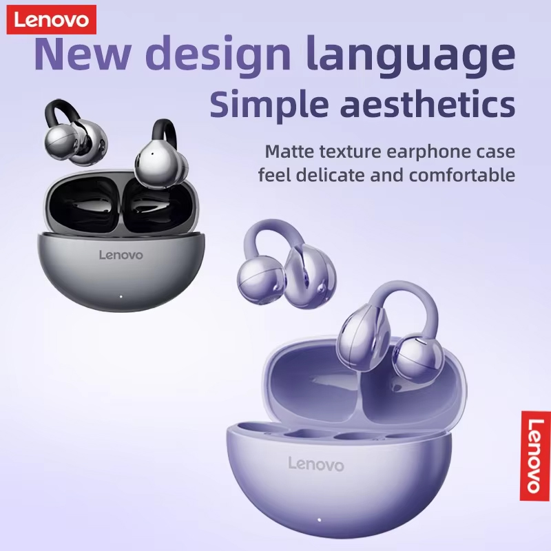 Lenovo TA410 Ear Clip Wireless - Open Ear Air Conduction Headphones ulasan dan harga