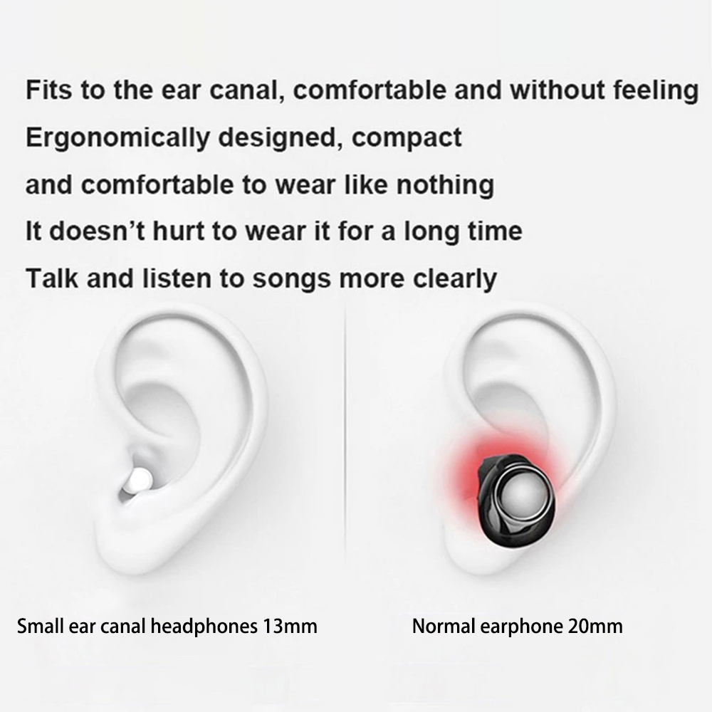 Invisible Earphones Mini Headp - Tws Earbuds Bluetooth 5.3 ulasan dan harga