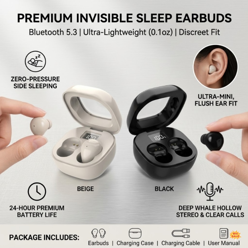 Ultra-Small TWS Wireless Earph - Sleep Mask Headphones Bluetooth ulasan dan harga