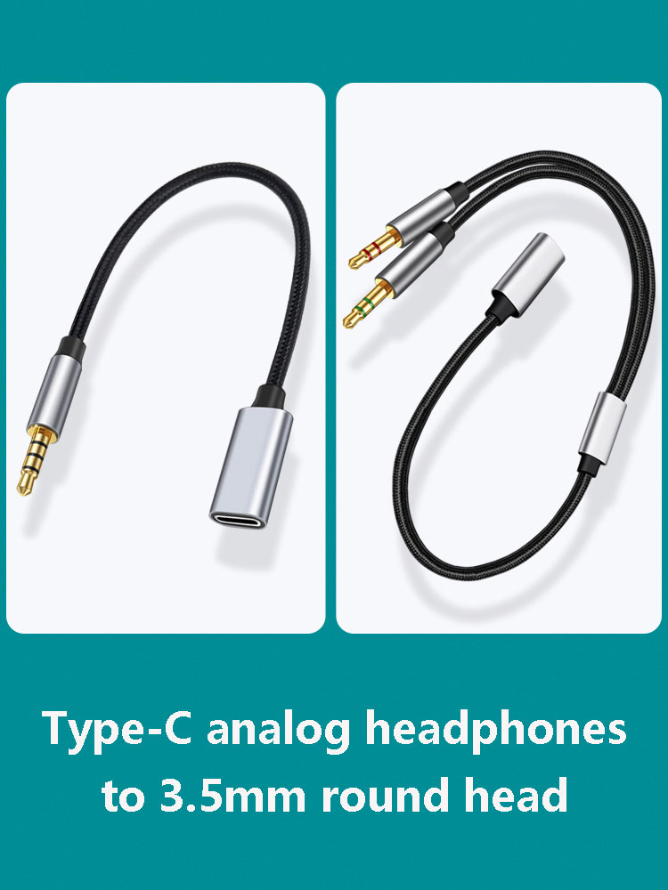 3.5mm Male to Type-C Aux Audio - Type C Wired Earphones With Mic ulasan dan harga