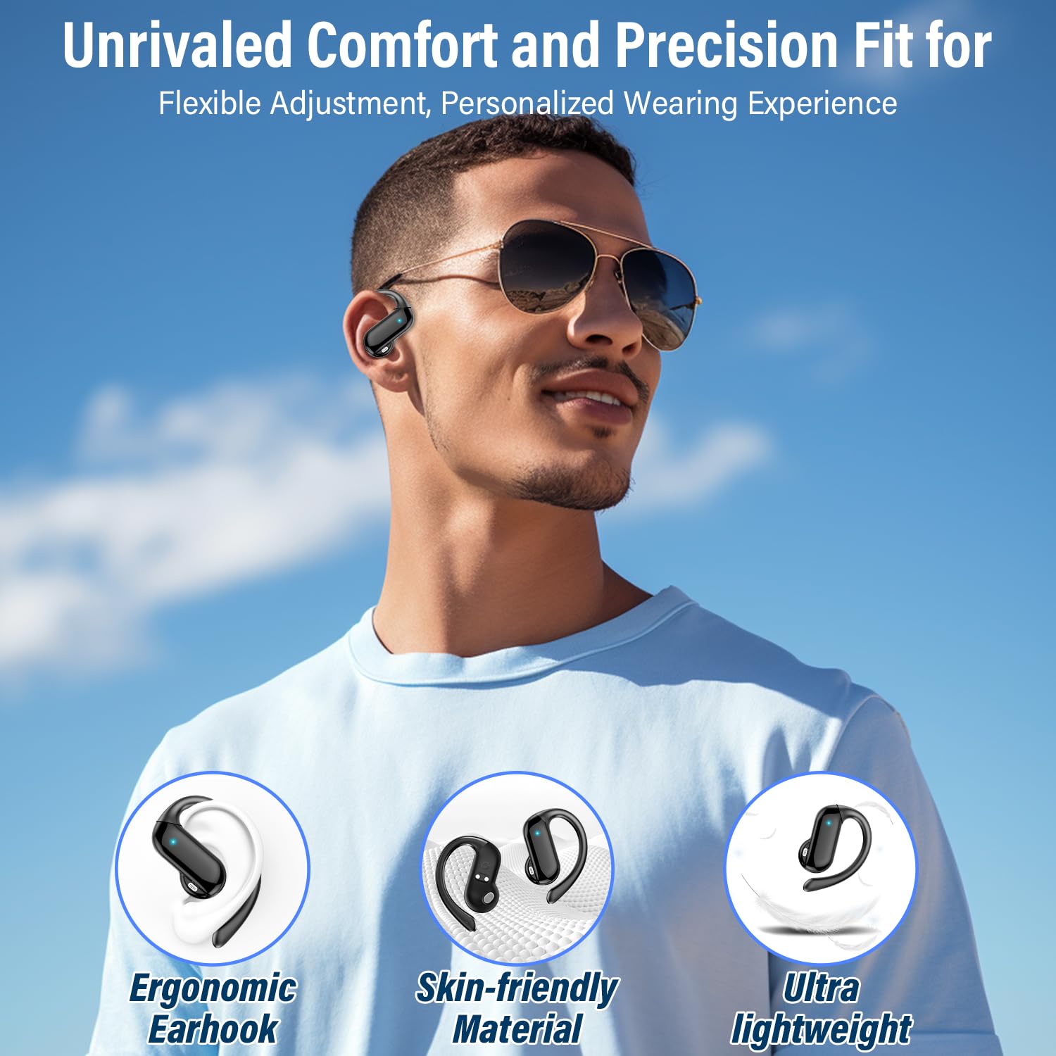 2026 Open-Ear Earbuds Bluetoot - Open Ear Air Conduction Headphones ulasan dan harga