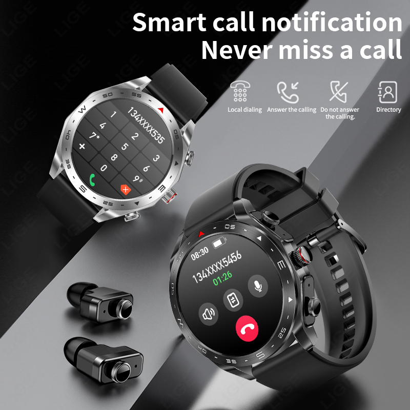LIGE TWS 2‑in‑1 Smart Watch wi - Sleep Mask Headphones Bluetooth ulasan dan harga