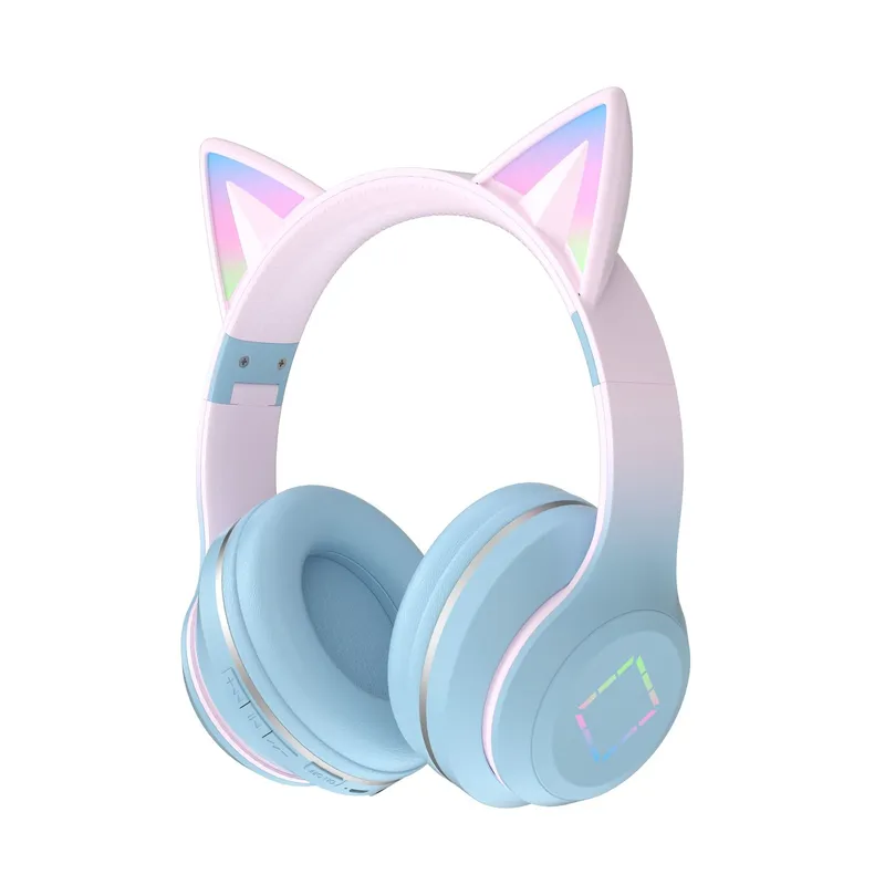 Wireless Bluetooth Headphones  - Cat Ear Bluetooth Headset Led ulasan dan harga